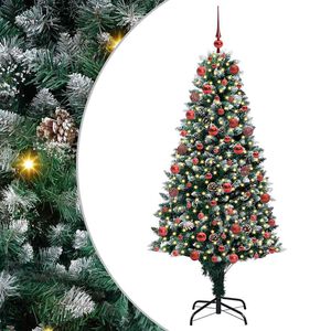 vidaXL Mākslīgā Ziemassvētku eglīte su 300 LED ar statīvu Zaļa 180 cm