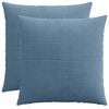 vidaXL Spilvenu pārvalks 2 gab. ALMELO Zila 80 x 80 cm kordurojs