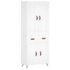 vidaXL augstais skapis, balts, 69,5x34x180 cm, inženierijas koks