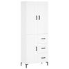 vidaXL augstais skapis, balts, 69,5x34x180 cm, inženierijas koks
