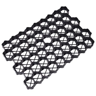 vidaXL zāliena režģi, 16 gab., 60x40x3 cm, melna plastmasa