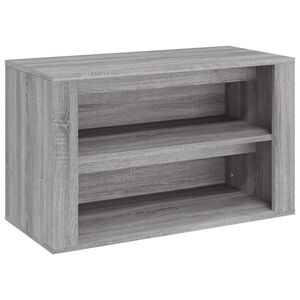 vidaXL apavu plaukts, pelēka ozolkoka, 75x35x45 cm, inženierijas koks