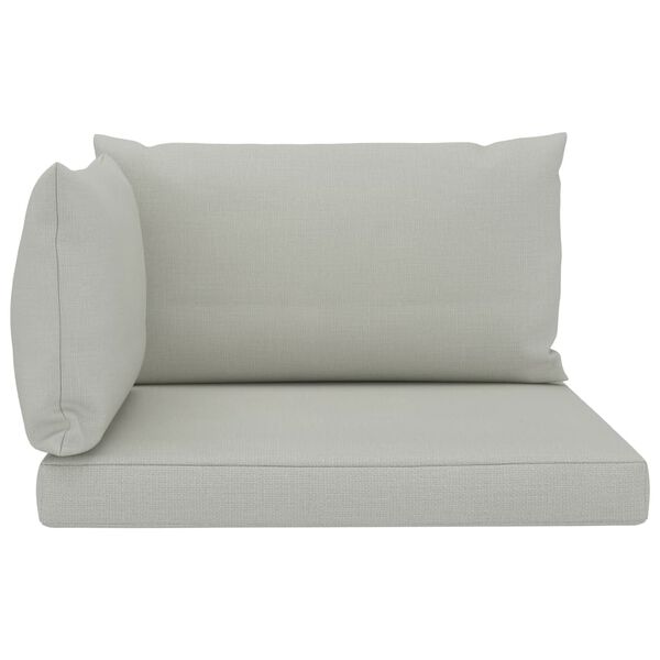 vidaXL pale&scaron;u dīvānu matrači, 3 gab., bē&scaron;s audums