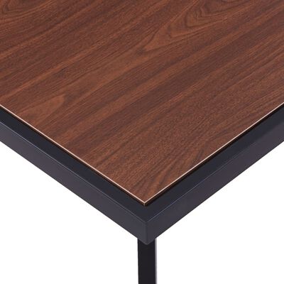 vidaXL virtuves galds, dabīga krāsa un melns, 200x100x75 cm, MDF