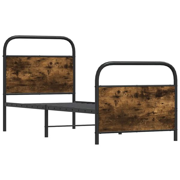 vidaXL gulta bez matrača, ozolkoka, 80x200 cm, inženierijas koks