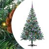 vidaXL Mākslīgā Ziemassvētku eglīte Zaļa 150 cm PVC un tērauds
