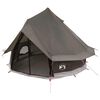 vidaXL Tipi telts Brūna pelēka 250 x 250 cm Poliesters un tērauds