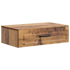 vidaXL Sienas montējamais sānu galds Vecs koks 59 x 34,5 x 17 cm