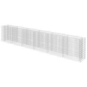 vidaXL gabions, augstā puķu kaste, cinkots tērauds, 540x50x100 cm