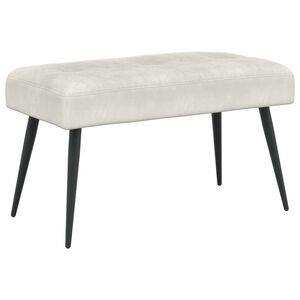 vidaXL Sols ar pogām Krēmkrāsa 80 x 40 x 46 cm Samts