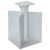 vidaXL saulessarga pamatne, sudrabaina, 27,5x27,5x45 cm, tērauds