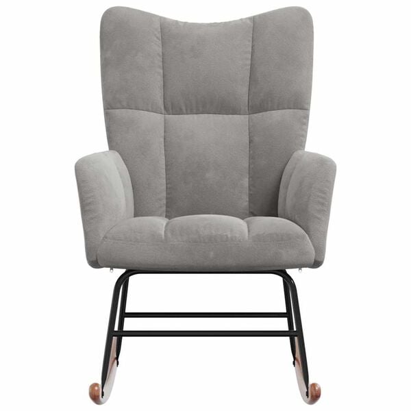 vidaXL &scaron;ūpuļkrēsls, gai&scaron;i pelēks samts