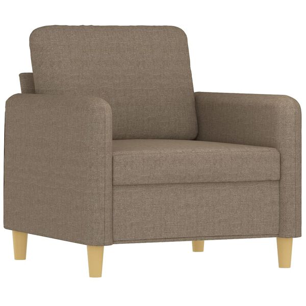 vidaXL atpūtas krēsls ar kājsoliņu, 60 cm, pelēkbrūns audums