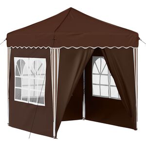vidaXL Pop-up svinību teltis 195 x 195 x 245 cm Brūna Oksforda audums
