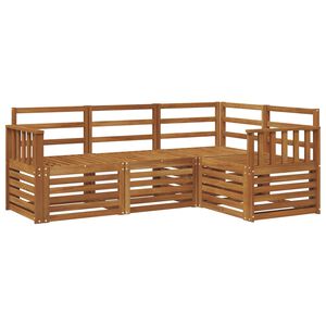 vidaXL Dīvāna komplekti 4 pcs Dabiska Cietā akācijas koks