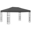 vidaXL dārza nojume, 3x4 m, antracītpelēks audums