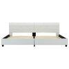 vidaXL gultas rāmis, balta mākslīgā āda, 180x200 cm
