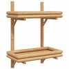 vidaXL Sienas plaukts Pie sienas Brūna 39 x 26 x 60 cm Bambuss