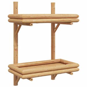 vidaXL Sienas plaukts Pie sienas Brūna 39 x 26 x 60 cm Bambuss