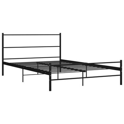 vidaXL gultas rāmis, melns, 160x200 cm, metāls