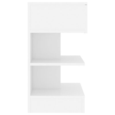 vidaXL naktsskapītis, balts, 40x35x65 cm, skaidu plāksne