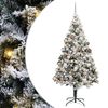 vidaXL Mākslīgā Ziemassvētku eglīte su 300 LED ar statīvu Balts 180 cm