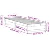 vidaXL Gultas rāmis Brūna 90 x 210 cm Ciets priedes koks