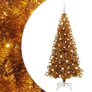 vidaXL Ziemassvētku eglīte Zelts 180 cm PET