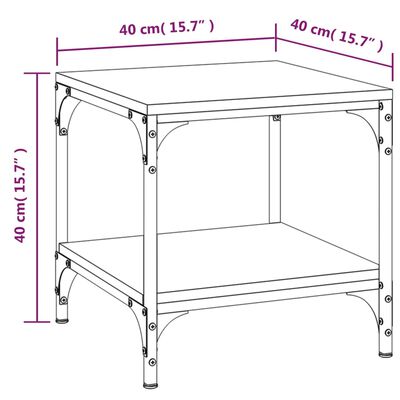 vidaXL galdiņi, brūna ozolkoka, 2 gab., 40x40x40 cm