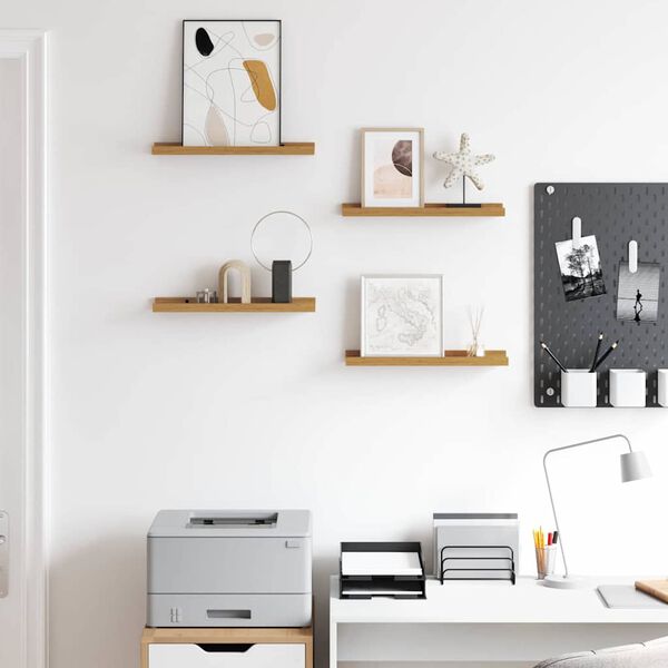 vidaXL Sienas plaukts 4 pcs Bē&scaron;a 40 x 9 x 3 cm Inženierijas koks