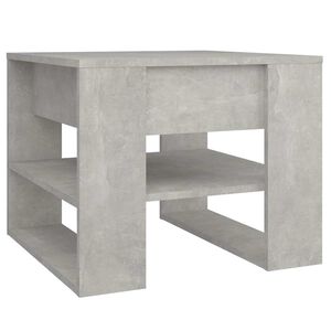 vidaXL kafijas galdiņ&scaron;, betonpelēks, 55,5x55x45 cm, inženierijas koks