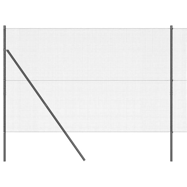 vidaXL Žoga āķis Pelēka 10 x 1,6 m (16 x 16 mm tīkla) Tērauds un PVC