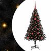 vidaXL Ziemassvētku eglīte Melna 120 cm PVC