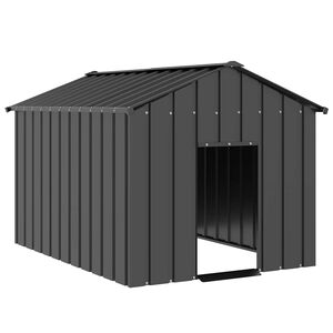 vidaXL suņu māja ar jumtu 113x153x101 cm cinkots tērauds