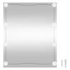 vidaXL sienas spogulis ar LED, 50x60 cm, stikls, taisnstūra