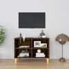 vidaXL TV plaukts ar koka kājām, ozolkoka krāsa, 69,5x30x50 cm