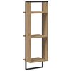 vidaXL Sienas plaukts ar plauktu Artisānā ozols 30 x 25 x 100 cm