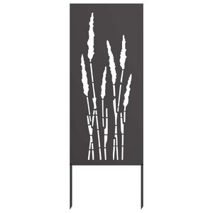 vidaXL Dārza privātuma ekrāns Melna 50 x 140 cm Auksti velmēta tērauds