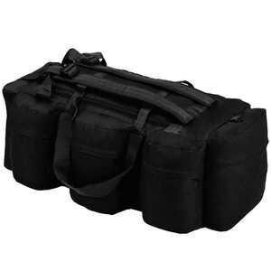 vidaXL soma, armijas stils, 45 L, melna