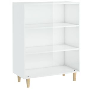vidaXL kumode, spīdīgi balta, 69,5x32,5x90 cm, inženierijas koks