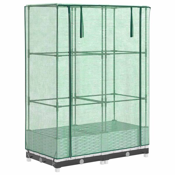 vidaXL paaugstināta puķu kaste ar pārsegu, 80x40x123 cm