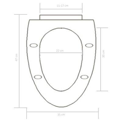 vidaXL tualetes poda sēdeklis, lēnās aizvēršanas funkcija, balts