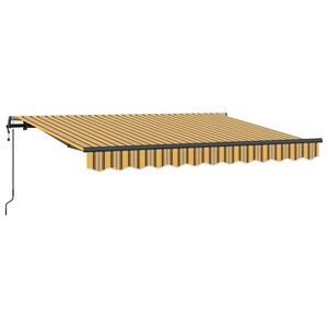 vidaXL Nolokāms markīze Dzeltena un pelēka 250 x 200 cm audums