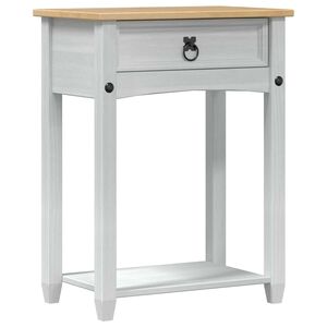 vidaXL Konsoles galds Balts 55 x 35 x 73 cm Ciets priedes koks