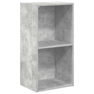 vidaXL 2-līmeņu grāmatu plaukts, pelēks 40x30x76,5cm inženierijas koks