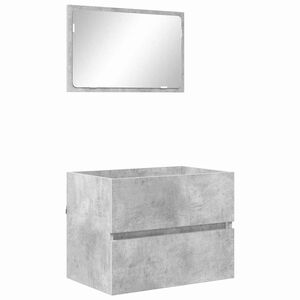 vidaXL Vannas istabas mēbeļu komplekts Betona pelēks 60 x 38,3 x 45 cm