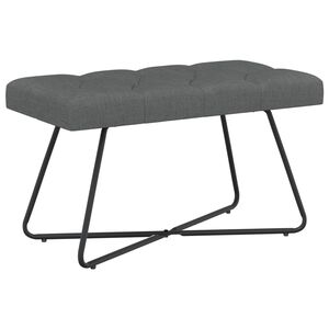 vidaXL Sols ar pogām Tum&scaron;i pelēka 80 x 40 x 46 cm Audums