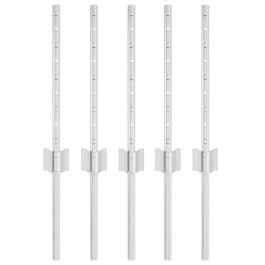 vidaXL Žoga āķis 5 pcs Sudraba 40 cm Tērauds