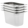 vidaXL Gastronorm trauki, 4 gab., GN 1/4, 150 mm, nerūsējo&scaron;s tērauds