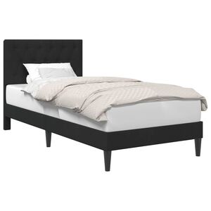 vidaXL Gultas rāmis ar galvas klāju Melns 80 x 200 cm Samts
